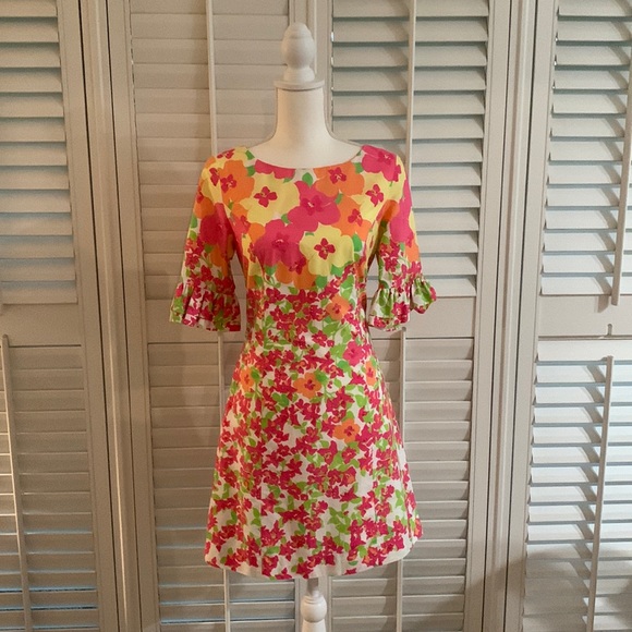 Vintage Lilly Pulitzer Floral Dress - Picture 1 of 2